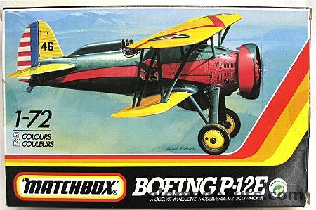 Matchbox 1/72 Boeing P-12E - US Army 95th Attack Sq or 27th Pursuit Sq 1st Pursuit Group, PK-3 plastic model kit